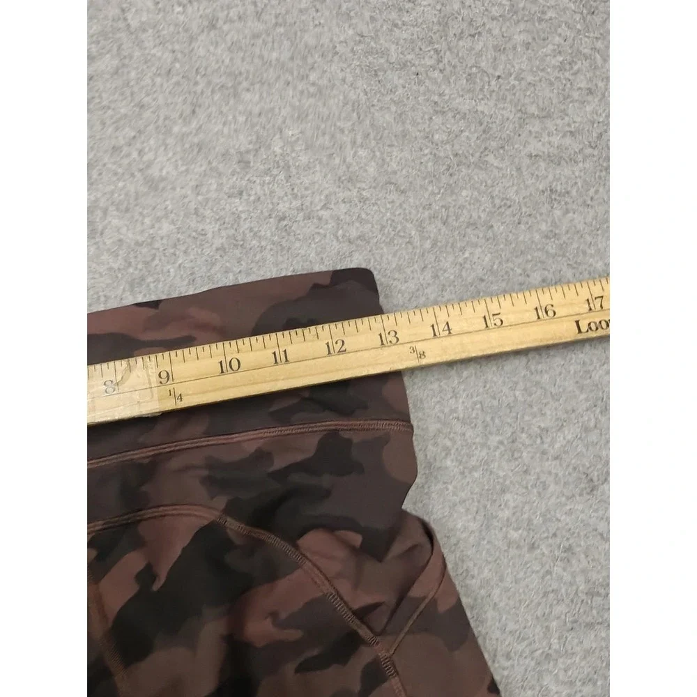 Lululemon Leggings Womens 6 Brown Camo High Rise Ankle Yoga Athletic Gym Pants
